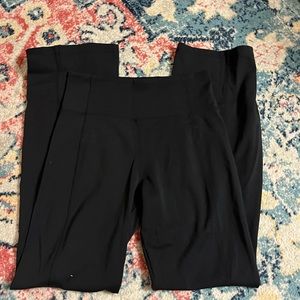 Athleta Flare black leggings with back zipper pockets - size small